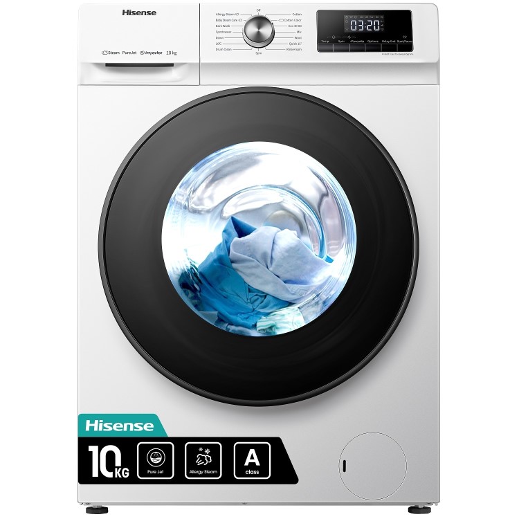 Hisense 10kg 1400rpm Washing Machine - White