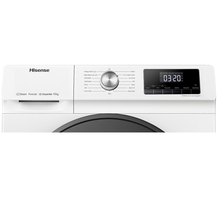 Hisense 10kg 1400rpm Washing Machine - White