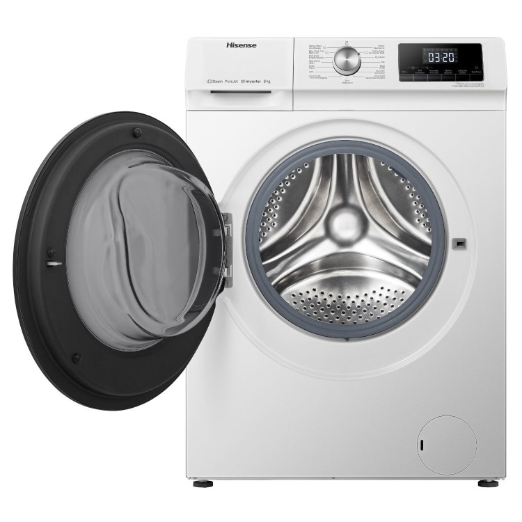 Refurbished Hisense WFQA8014EVJM Freestanding 8KG 1400 Spin Washing Machine White