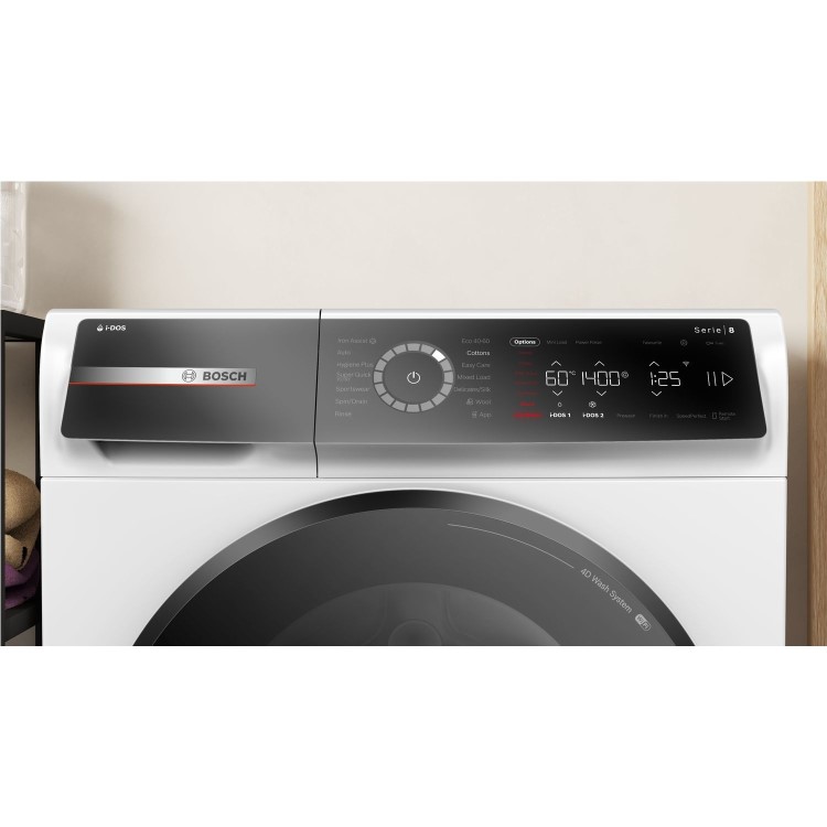 Refurbished Bosch Series 8 i-Dos WGB256A1GB Freestanding 10KG 1400 Spin Washing Machine White