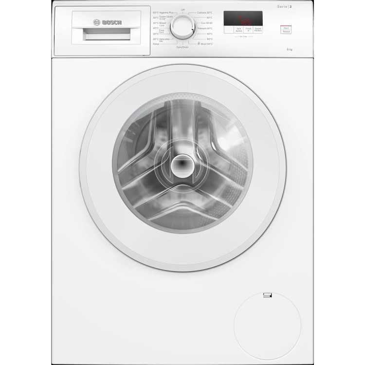 Refurbished Bosch Series 2 WGE03408GB Freestanding 8KG 1400 Spin Washing Machine White