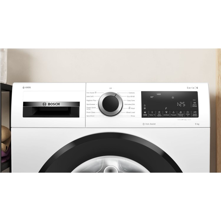 Refurbished Bosch Series 6 i-Dos WGG244F9GB Freestanding 9KG 1400 Spin Washing Machine White