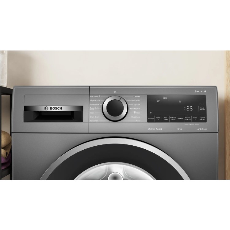 Refurbished Bosch Series 6 WGG244ZCGB Freestanding 9KG 1400 Spin Washing Machine Graphite