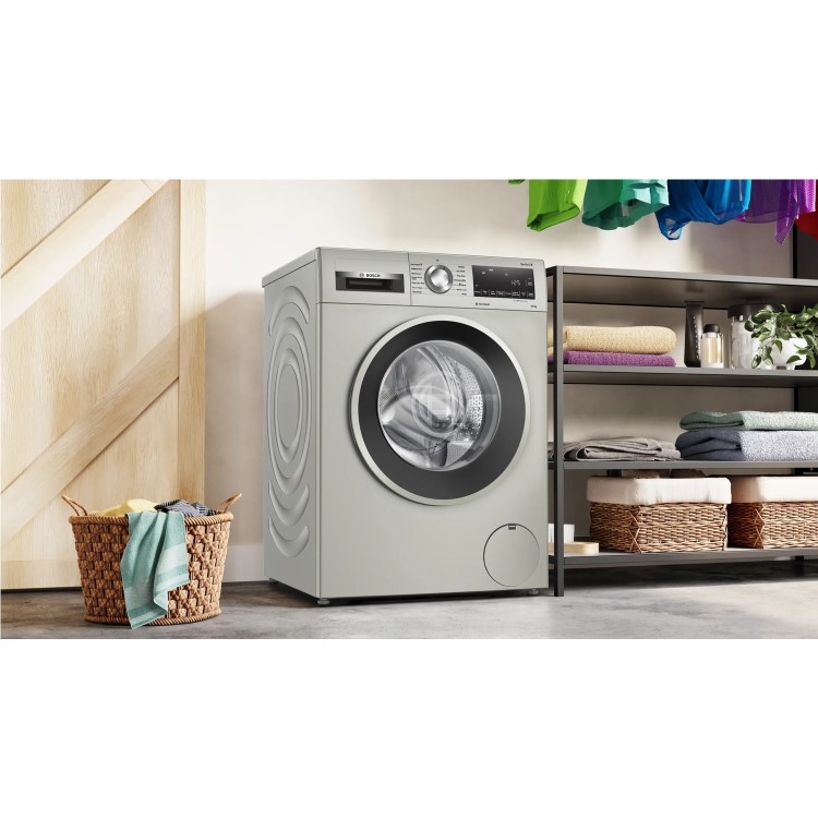 Refurbished Bosch Series 6 WGG254ZSGB Freestanding 10KG 1400 Spin Washing Machine Silver Inox