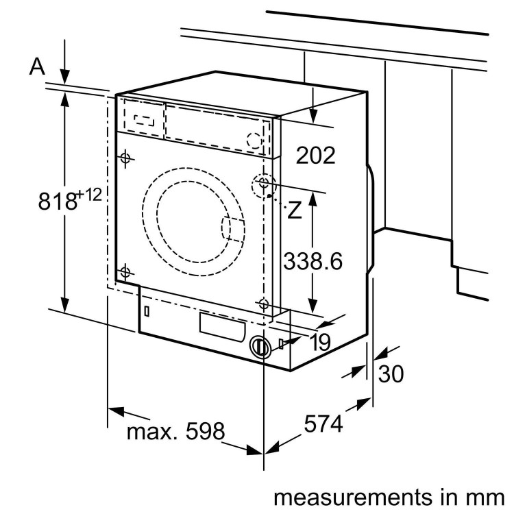 Bosch Series 6 8kg 1400rpm Integrated Washing Machine