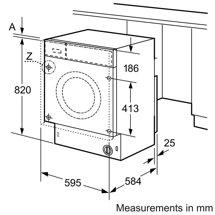 Bosch Series 4 7kg Wash 4kg Dry Integrated Washer Dryer