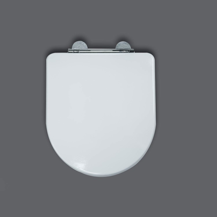 Croydex Eyre D Shape Flexi-Fit Soft Close Toilet Seat with Quick Release