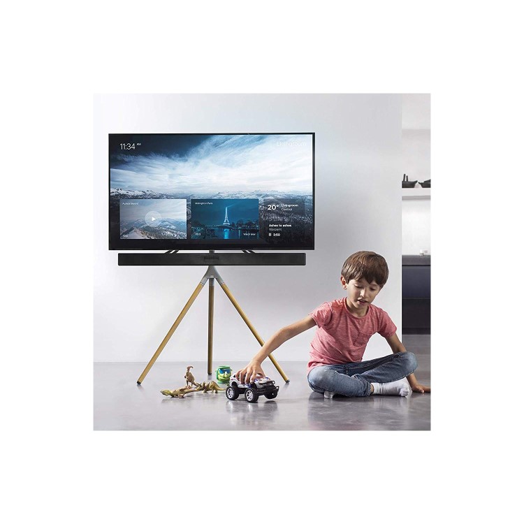 Universal Tripod TV Stand in Light Wood - TV's up to 65"