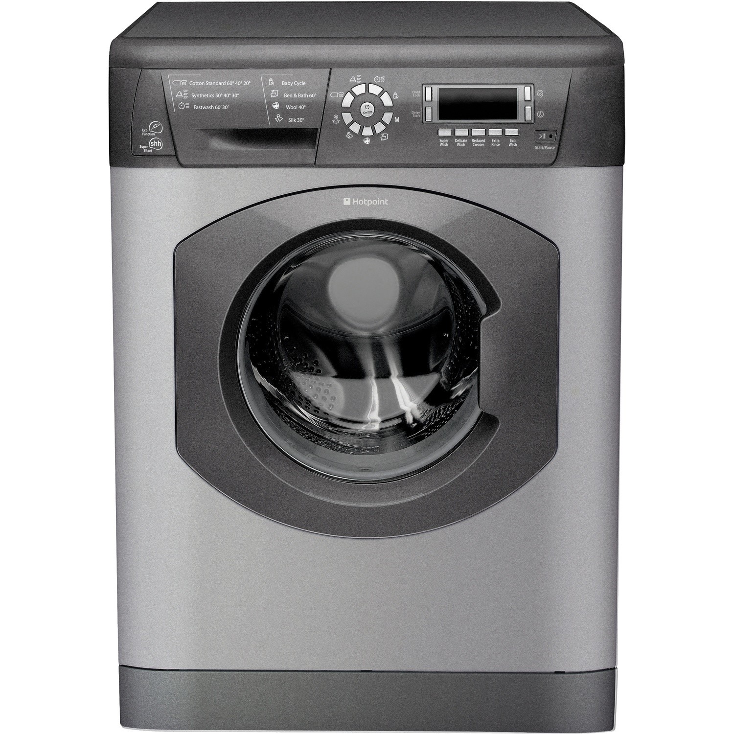 Hotpoint Wmao743g 7kg 1400rpm Freestanding Washing Machine Silver Appliances Direct