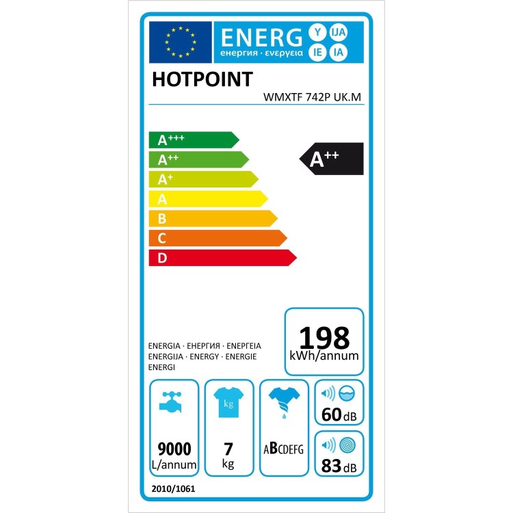 Hotpoint Xtra 7kg 1400rpm Freestanding Washing Machine - White