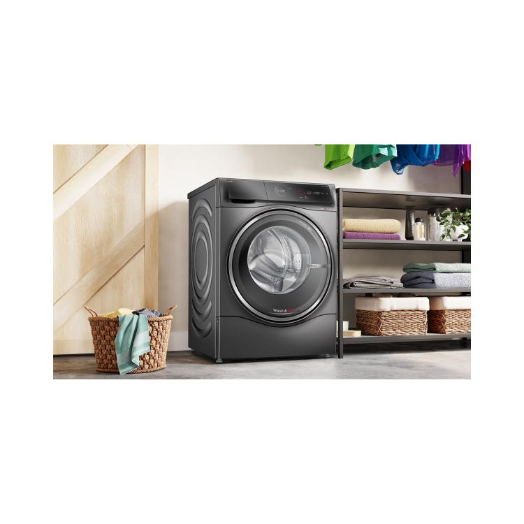 Bosch Series 8 i-Dos 10.5kg Wash 6kg Dry 1400rpm Washer Dryer - Grey