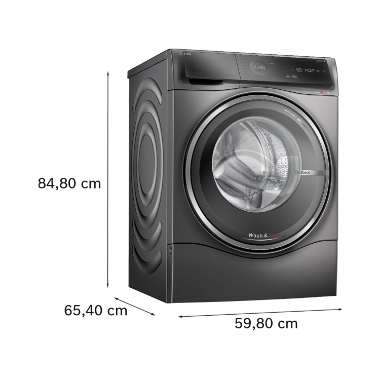 Bosch Series 8 i-Dos 10.5kg Wash 6kg Dry 1400rpm Washer Dryer - Grey