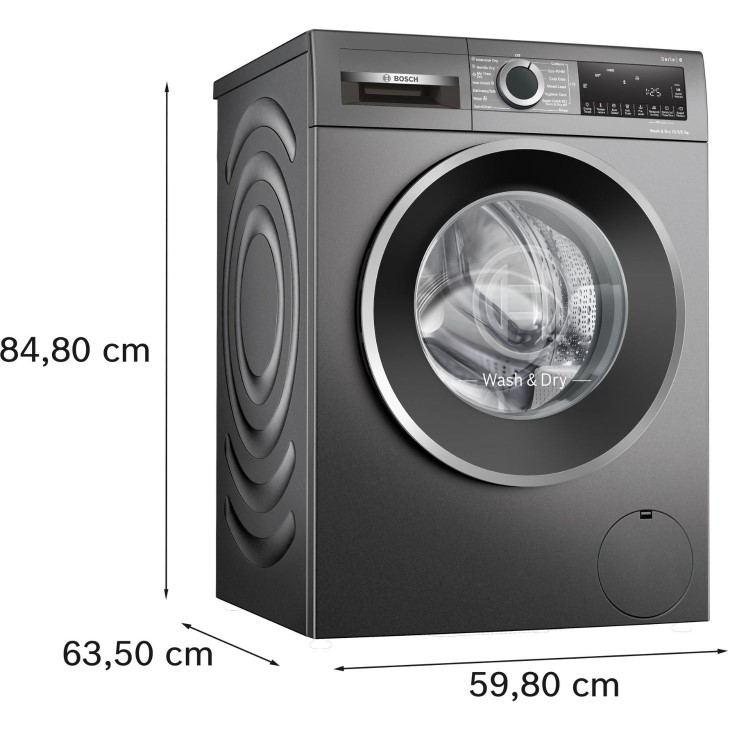 Bosch Series 6 10.5kg Wash 6kg Dry 1400rpm Washer Dryer - Graphite