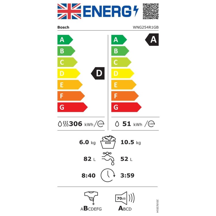 Bosch Series 6 10.5kg Wash 6kg Dry 1400rpm Washer Dryer - Graphite