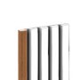 Waterproof Walnut Slatted Wall Panel End Cap Grooved