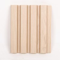 Waterproof Oak Slatted Wall Panel End Cap Tonged