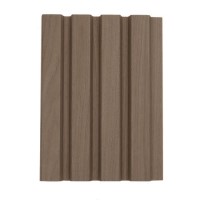 Waterproof Walnut Slatted Wall Panel End Cap Tonged