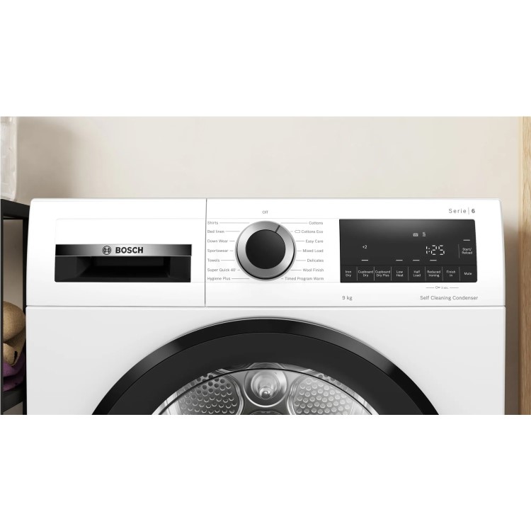 Refurbished Bosch Series 6 WQG245A0GB Freestanding Heat Pump 9KG Tumble Dryer White