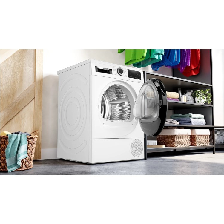 Refurbished Bosch Series 6 WQG245A0GB Freestanding Heat Pump 9KG Tumble Dryer White