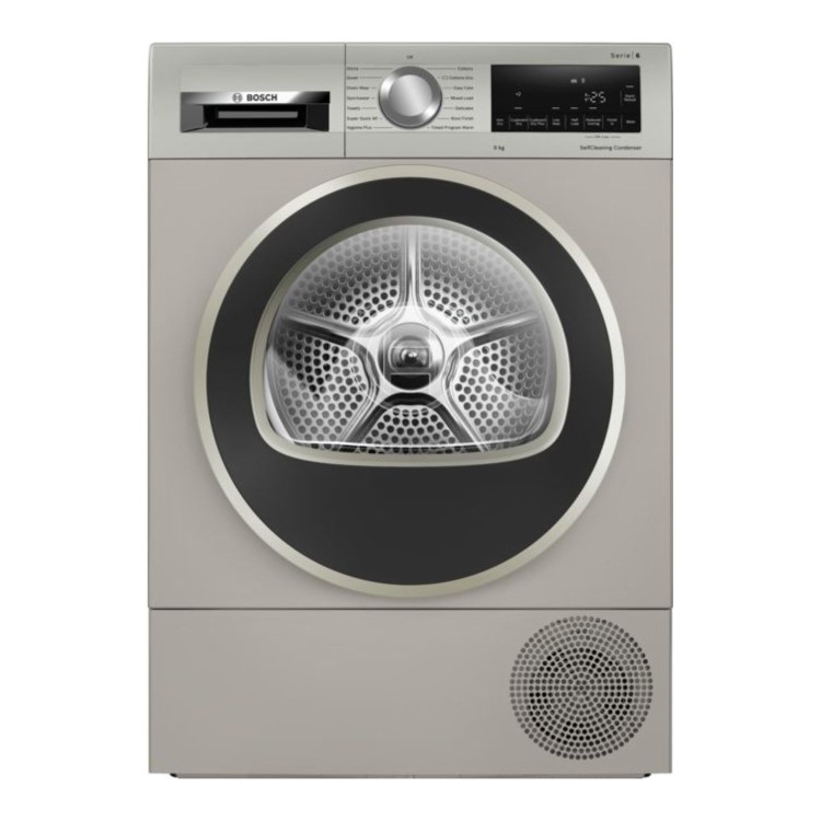 Bosch Series 6 9kg Heat Pump Tumble Dryer - Silver