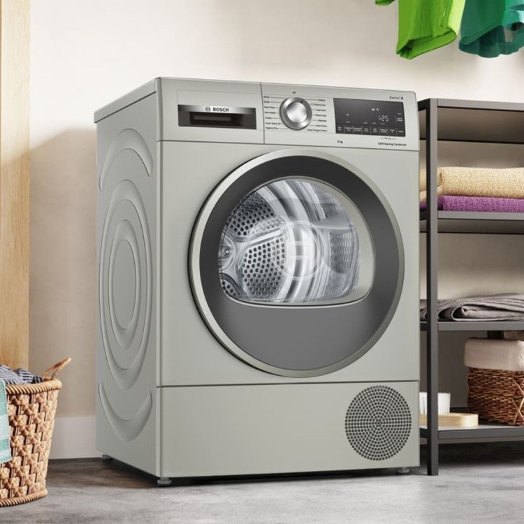 Bosch Series 6 9kg Heat Pump Tumble Dryer - Silver