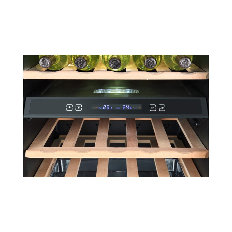 Haier WS49GDB 49 Bottle Dual Zone Wine Cooler Black