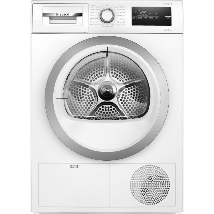 Bosch Series 4 8kg Heat Pump Tumble Dryer - White