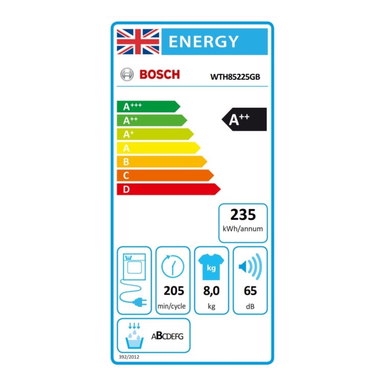 Bosch Series 4 8kg Heat Pump Tumble Dryer - White