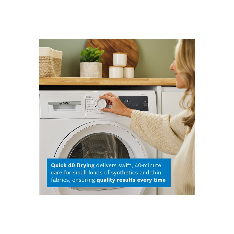 Bosch Series 4 8kg Heat Pump Tumble Dryer - White