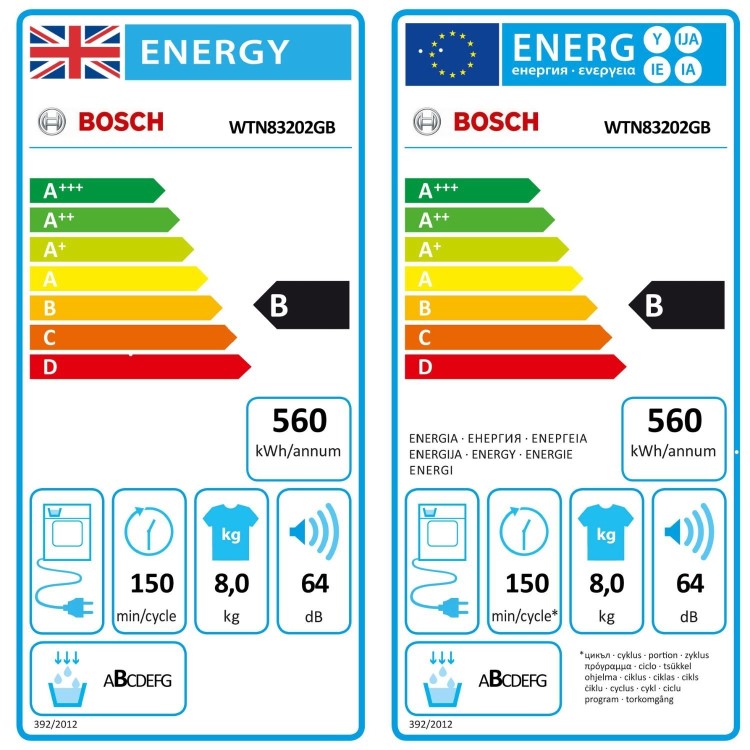 Bosch Series 4 8kg Condenser Tumble Dryer - White