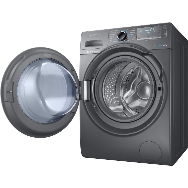 Refurbished Samsung EcoBubble WW80H7410EX Freestanding 8KG 1400 Spin Washing Machine Graphite