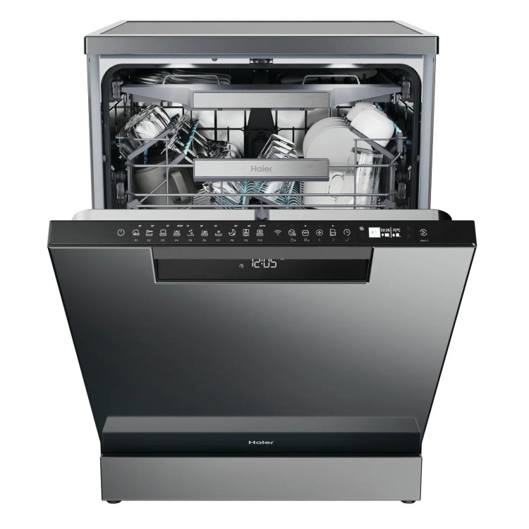 Refurbished Haier Series 5 XF6B0M3PDA-80 16 Place Freestanding Dishwasher Graphite