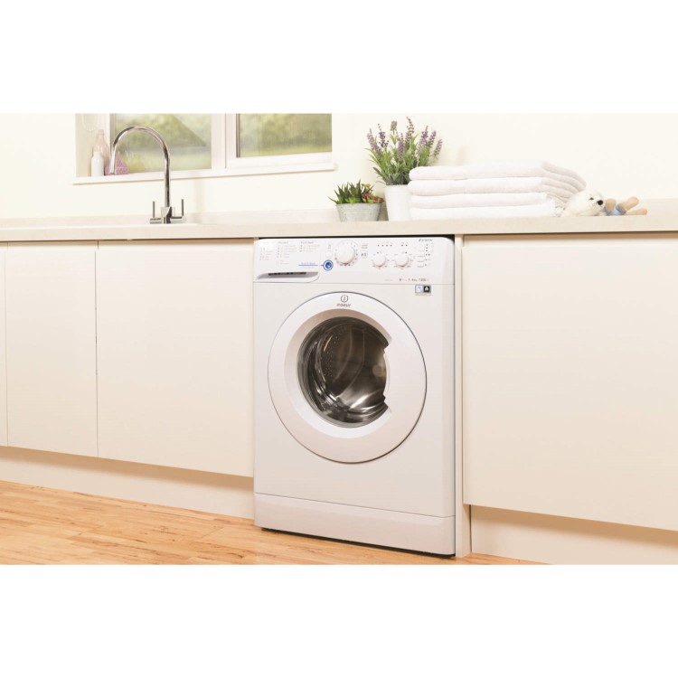 Indesit XWSC61251W Slim Depth White 6kg 1200rpm Freestanding Washing Machine