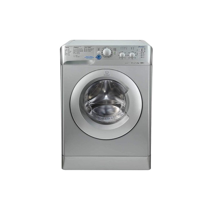 Indesit XWSC61252S Slim Depth Silver 6kg 1200rpm Freestanding Washing Machine