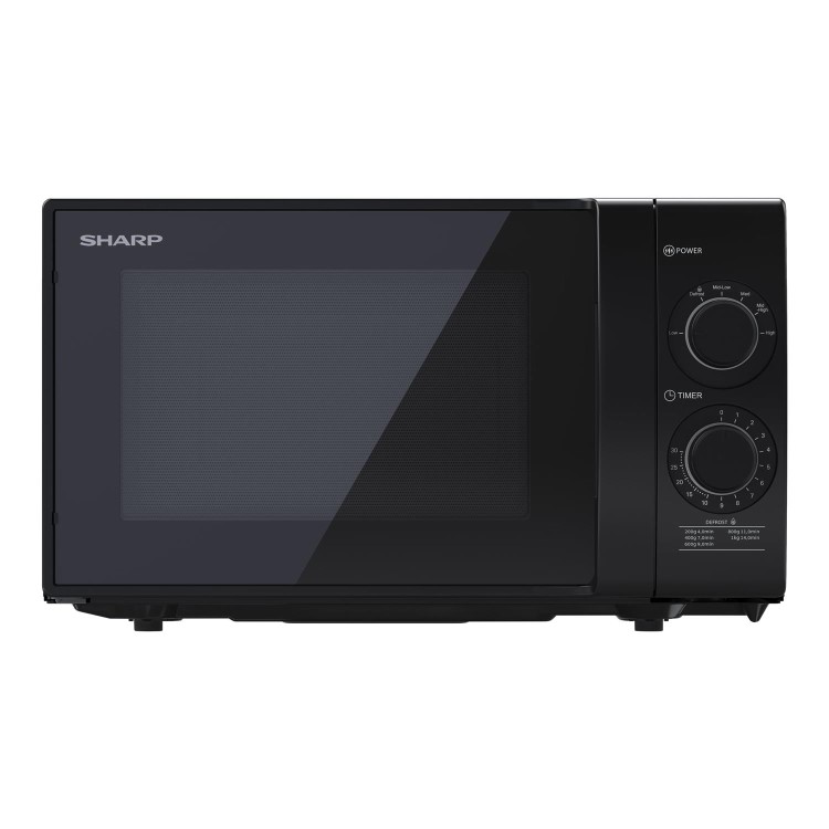 Sharp 20L Freestanding Solo Microwave Oven - Black