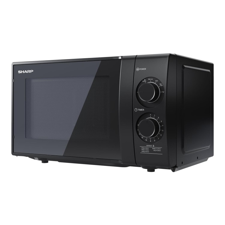 Sharp 20L Freestanding Solo Microwave Oven - Black