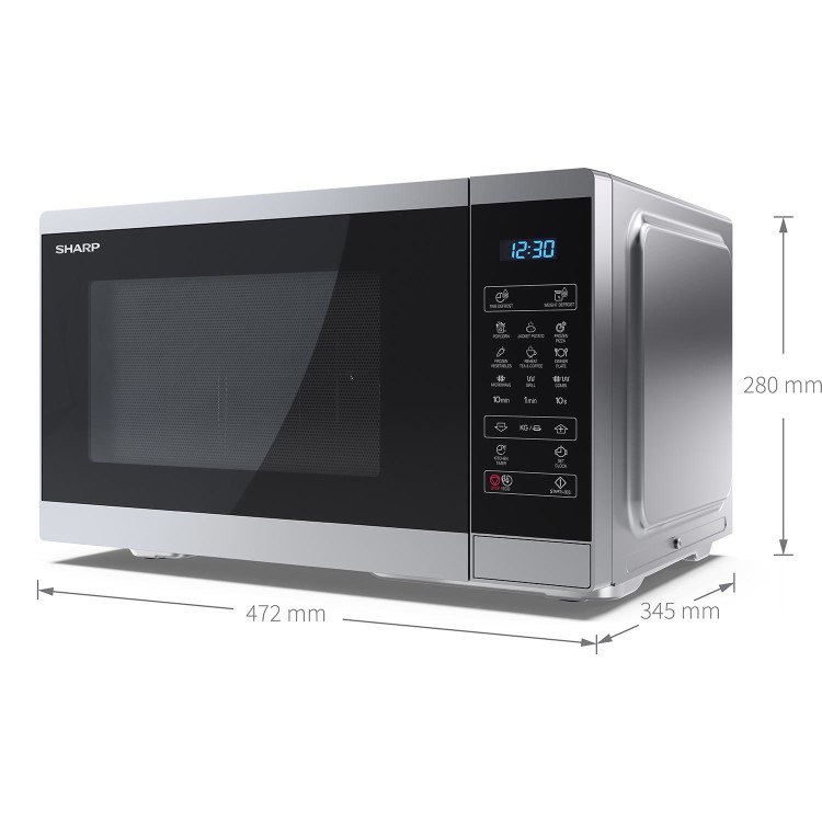 Sharp 25L Freestanding Digital Microwave & Grill - Silver