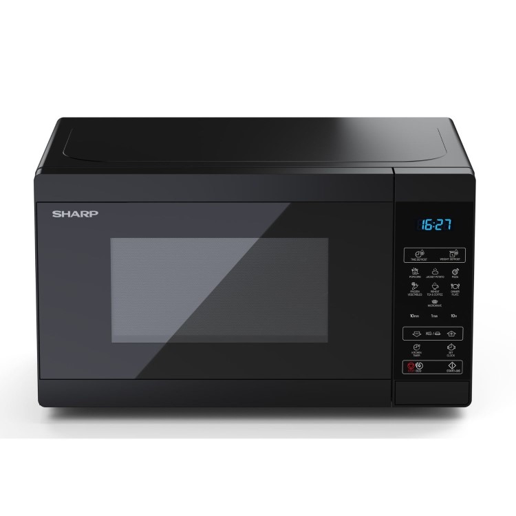 Sharp 20L Freestanding Digital Solo Microwave - Black