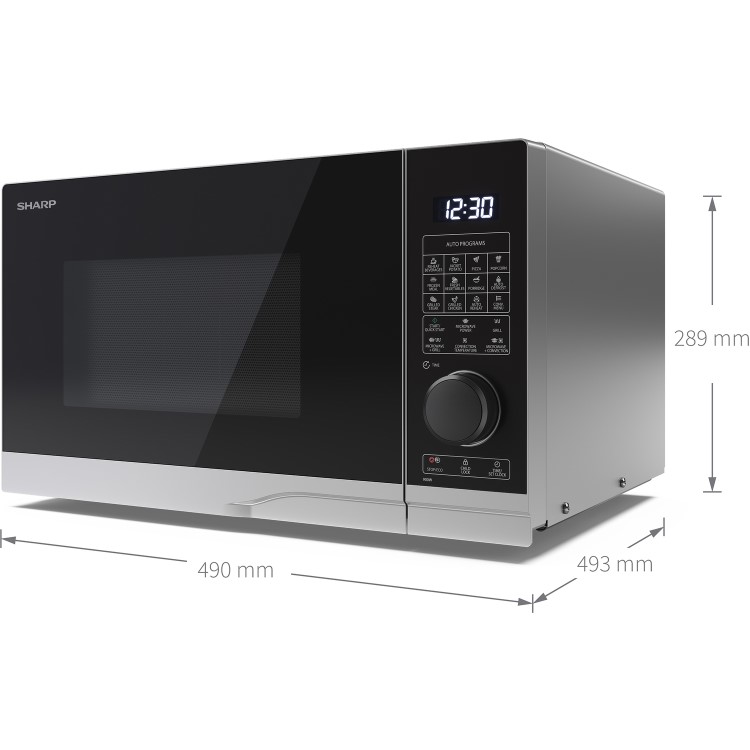 Sharp 25L Freestanding Combination Microwave Oven & Grill - Silver