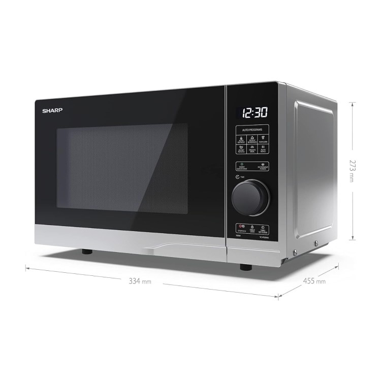 Sharp 20L Freestanding Solo Microwave Oven - Silver