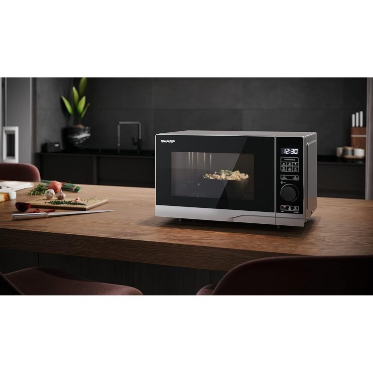 Sharp 20L Freestanding Solo Microwave Oven - Silver