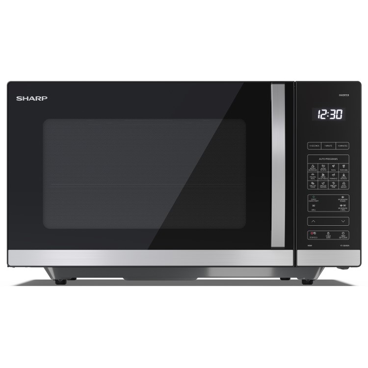 Sharp 30L Digital Flatbed Microwave with Grill - Black