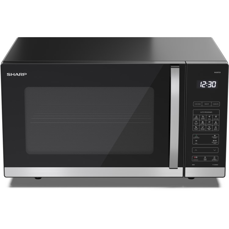 Sharp 30L Digital Flatbed Microwave with Grill - Black