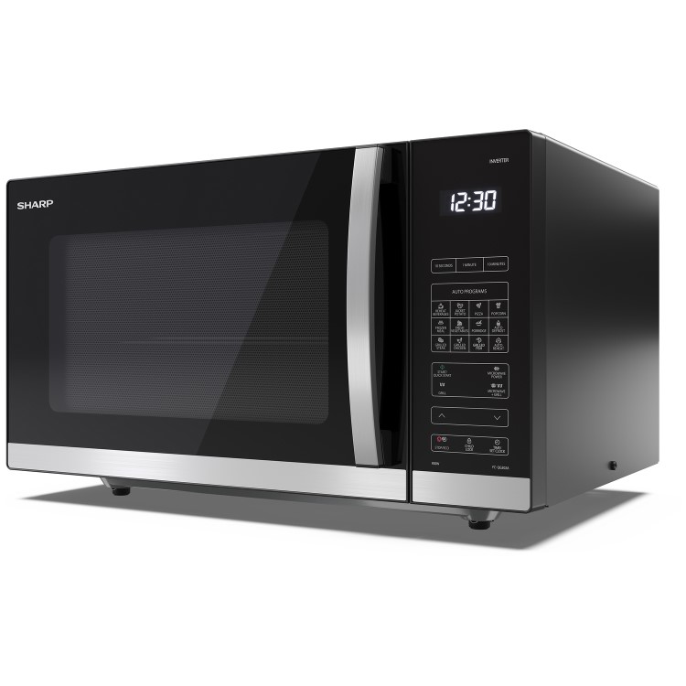 Sharp 30L Digital Flatbed Microwave with Grill - Black