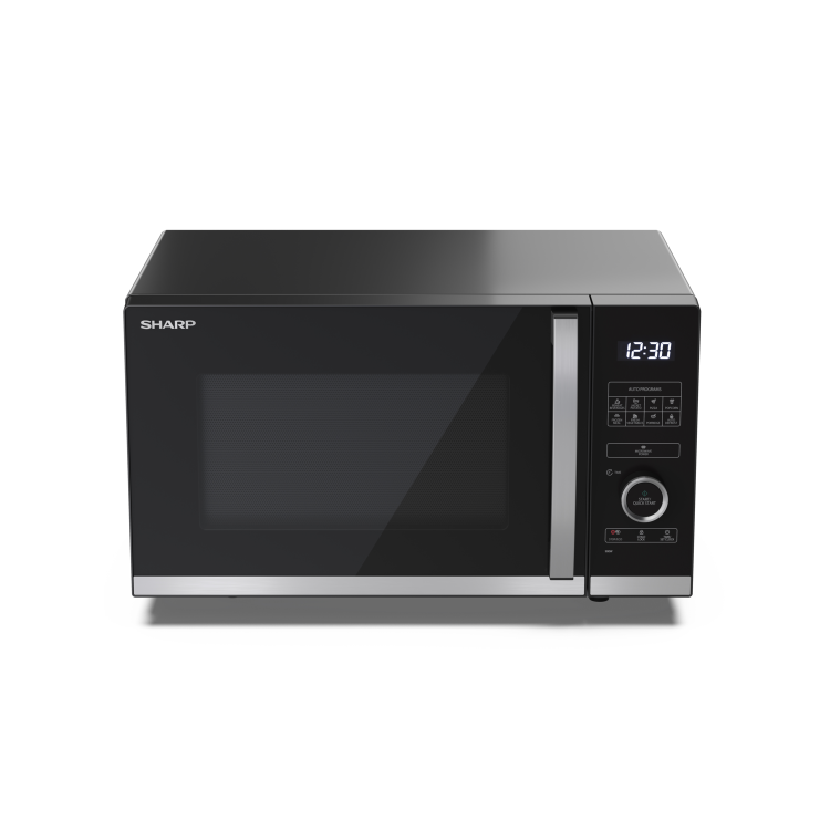 Sharp YCQS254AUB 25L 900W Digital Flatbed Microwave - Black