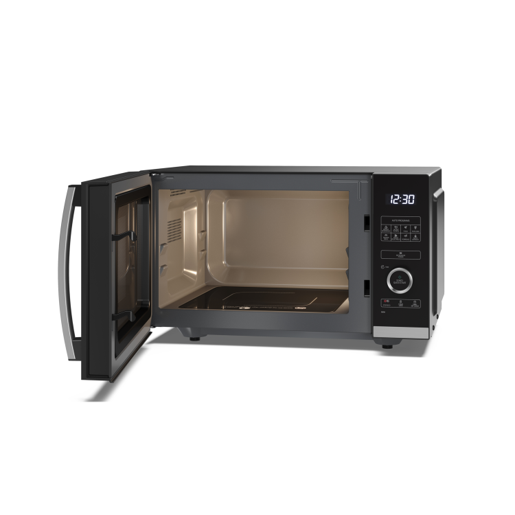 Sharp YCQS254AUB 25L 900W Digital Flatbed Microwave - Black