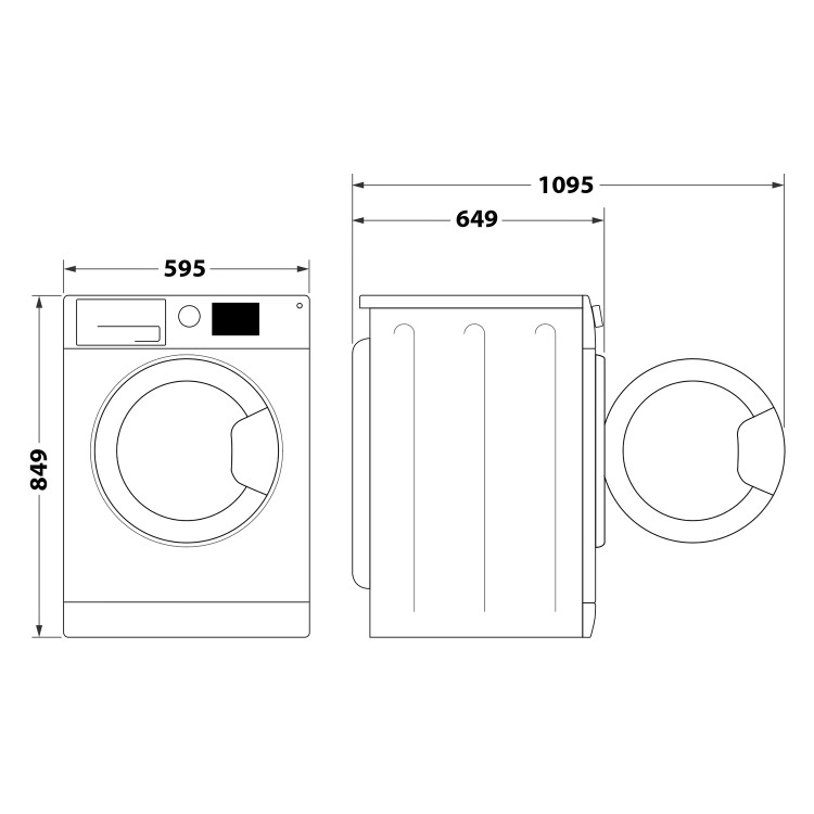 Indesit Push&Go 8kg Heat Pump Dryer - Black