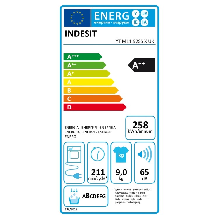 Indesit Push&Go 9kg Heat Pump Dryer - Silver