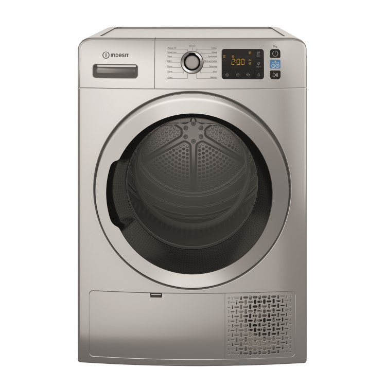 Indesit Push&Go 9kg Heat Pump Dryer - Silver