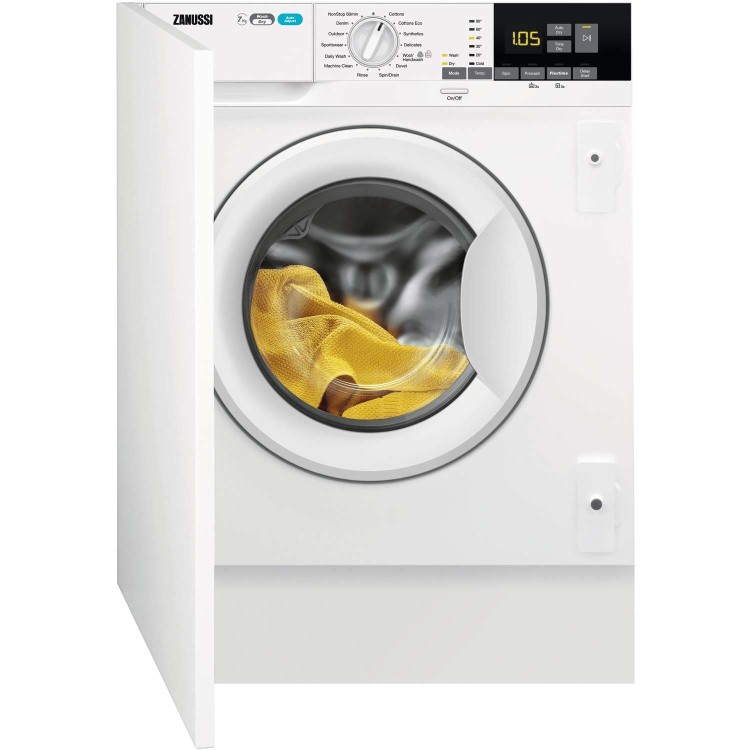 Zanussi AutoAdjust 7kg Wash 4kg Dry 1600rpm Integrated Washer Dryer - White